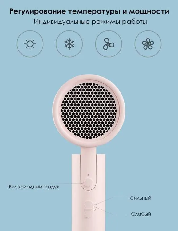 Фен Xiaomi Compact Hair Dryer H101 EU белый— фото №9